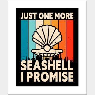 Just One More Seashell I Promise Shirt For Women Men T-Shirt Posters and Art